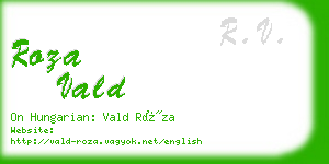 roza vald business card
